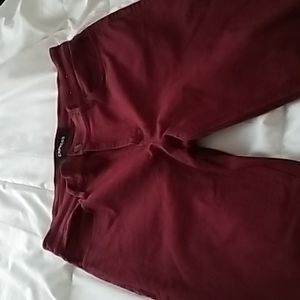 Express Burgundy mid rise legging 12L